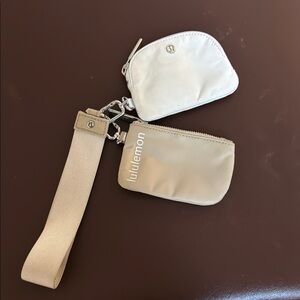 lululemon athletica Beige Wristlet Set
